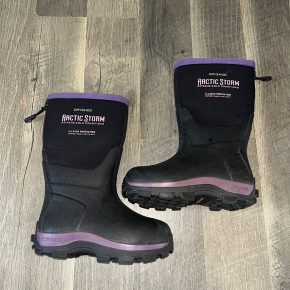 Dryshod Arctic Storm Kids Black/Purple Size 11 Boots ARS-KD-PP-C11